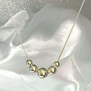 AFS# Sterling 925 Silver Beaded Necklace